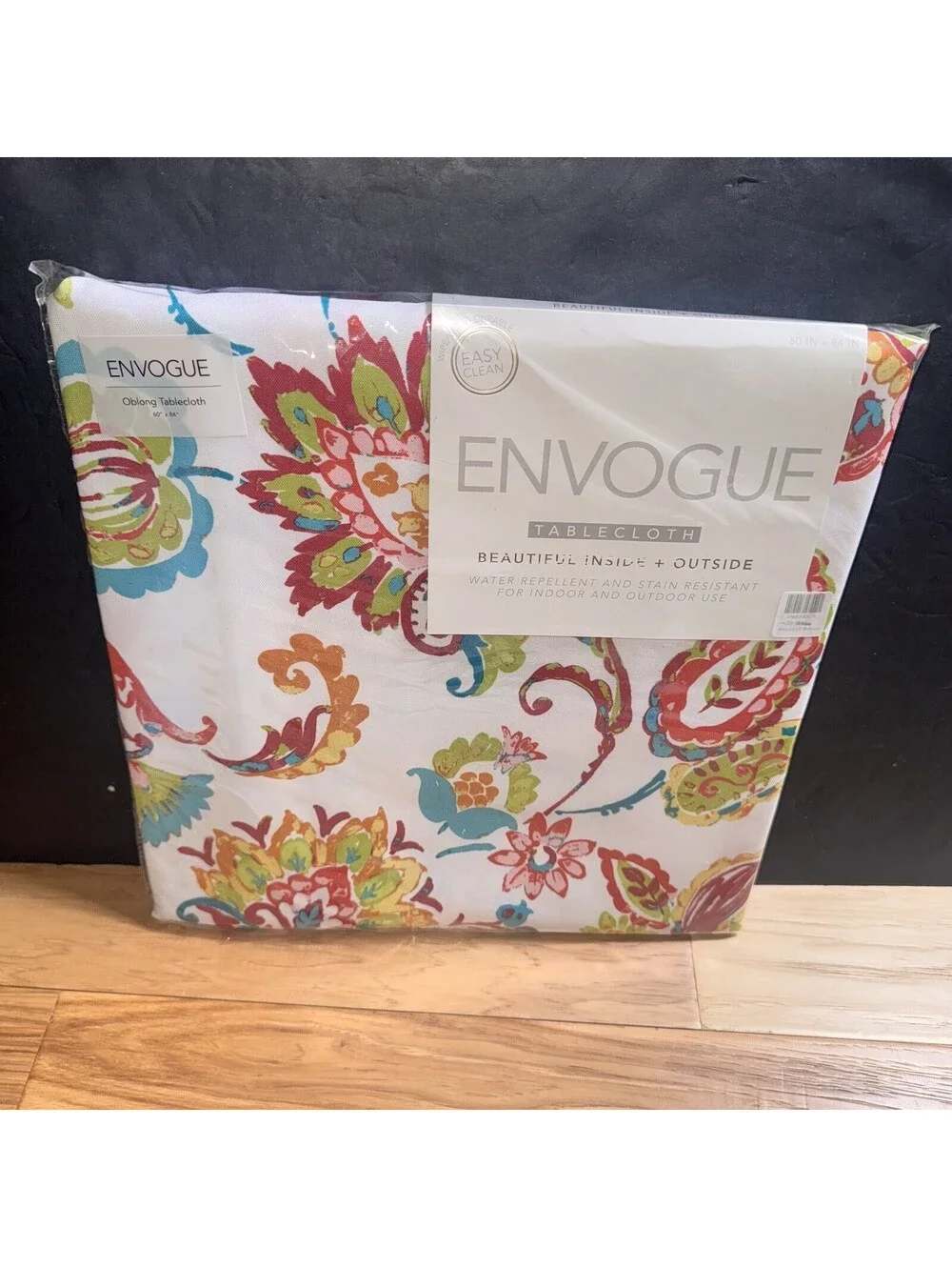 Envogue Tablecloth 60x84 Oblong Floral Paisley Indoor Outdoor Party Easy Clean